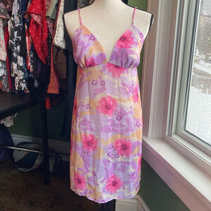Simon Dress Women's Size Large Purple Pink Floral